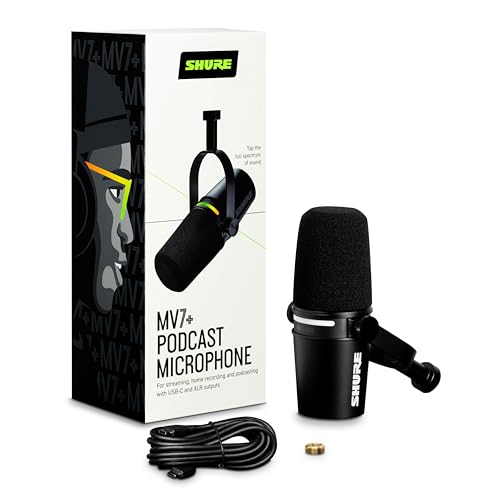 Shure MV7+ Podcast XLR/USB Microphone (Black)