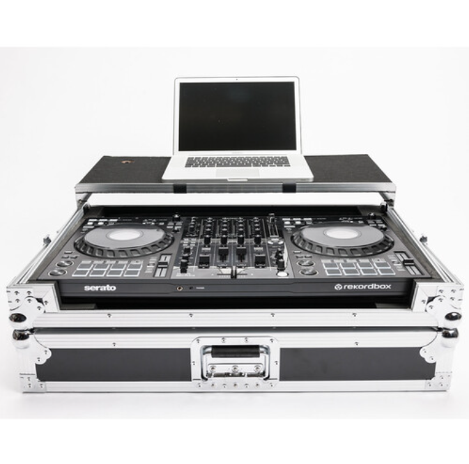Pioneer DJ DDJ-FLX10-W 4-channel DJ controller + Magma Bags DJ Controller Workstation Road Case