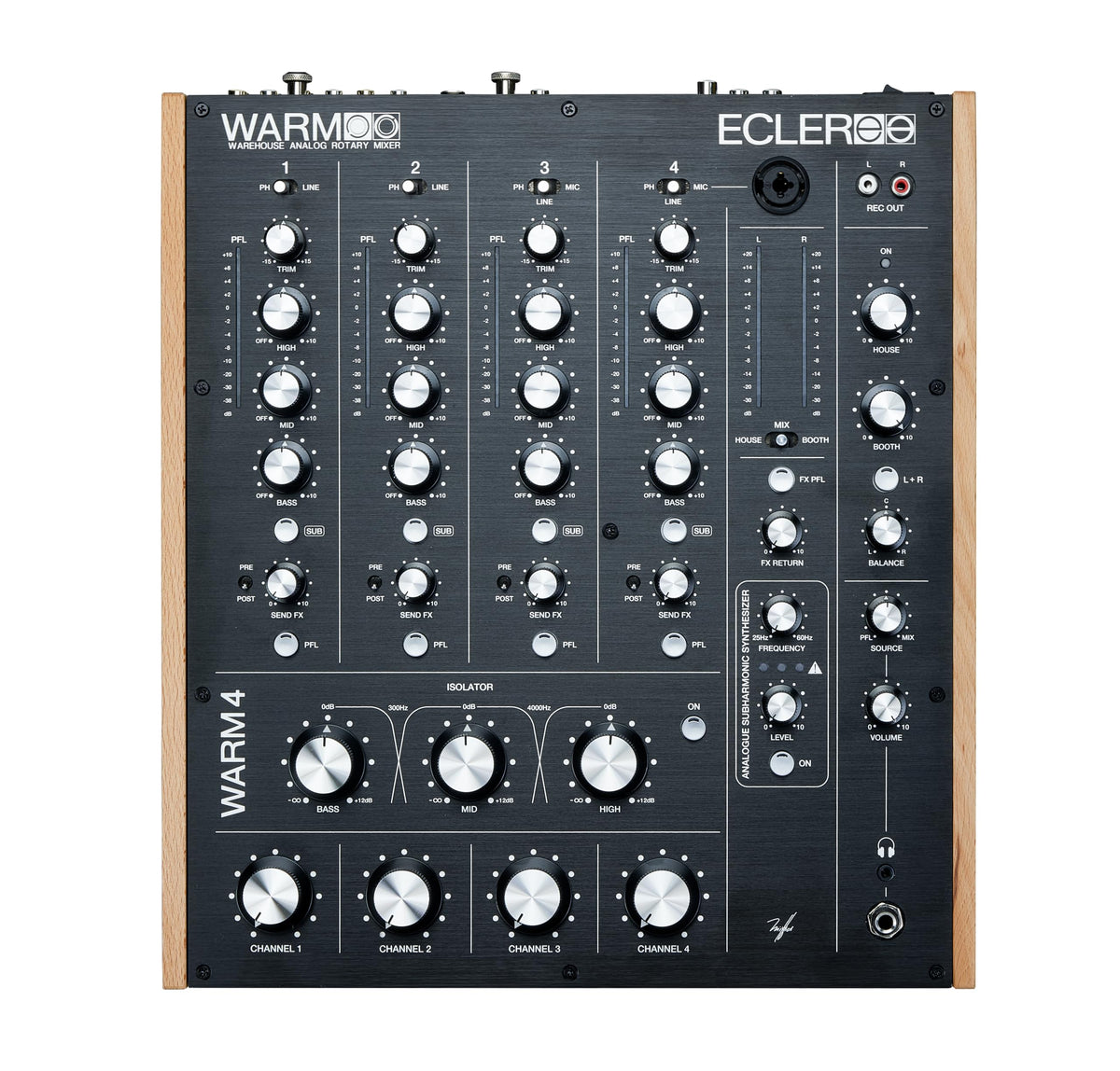 Ecler WARM4 Professional 4-Channel Analog Rotary DJ Mixer