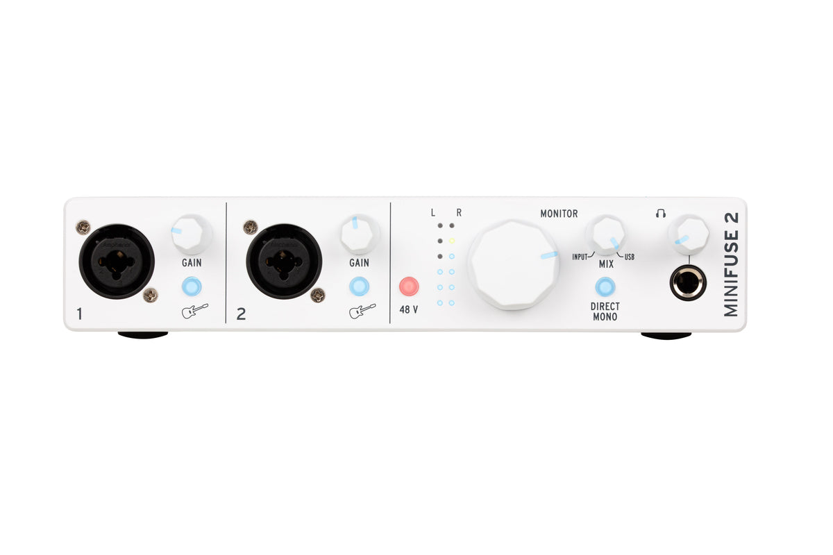 Arturia MiniFuse 2 Portable 2x2 USB Type-C Audio/MIDI Interface (White)