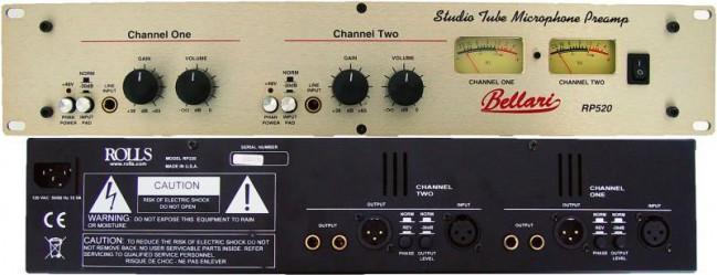 Rolls RP520 - Bellari Studio Tube Microphone Preamp