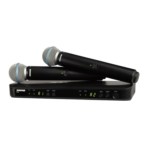 Shure BLX288/B58 Dual-Channel Wireless Handheld Microphone System with Beta 58A Capsules (H10: 542 to 572 MHz)