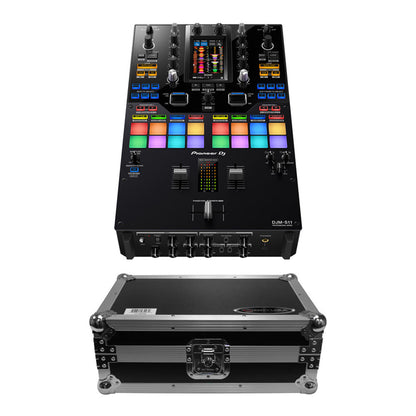 Pioneer DJ DJM-S11 + Odyssey FZ10MIXXD Flight Zone Series Universal 10 Format DJ Mixer Case