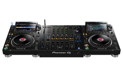 Pioneer DJ CDJ-3000 High-Resolution Pro-DJ Multiplayer (Black) + Pioneer DJ DJM-A9 4-Channel Digital Pro-DJ Mixer with Bluetooth (Black) - Flagship DJ System Bundle