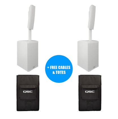 QSC KC12 White Pro Bundle