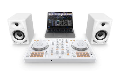 Pioneer DJ DDJ-FLX4 2-deck rekordbox and Serato DJ Controller - White, Limited Edition