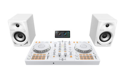 Pioneer DJ DDJ-FLX4 2-deck rekordbox and Serato DJ Controller - White, Limited Edition