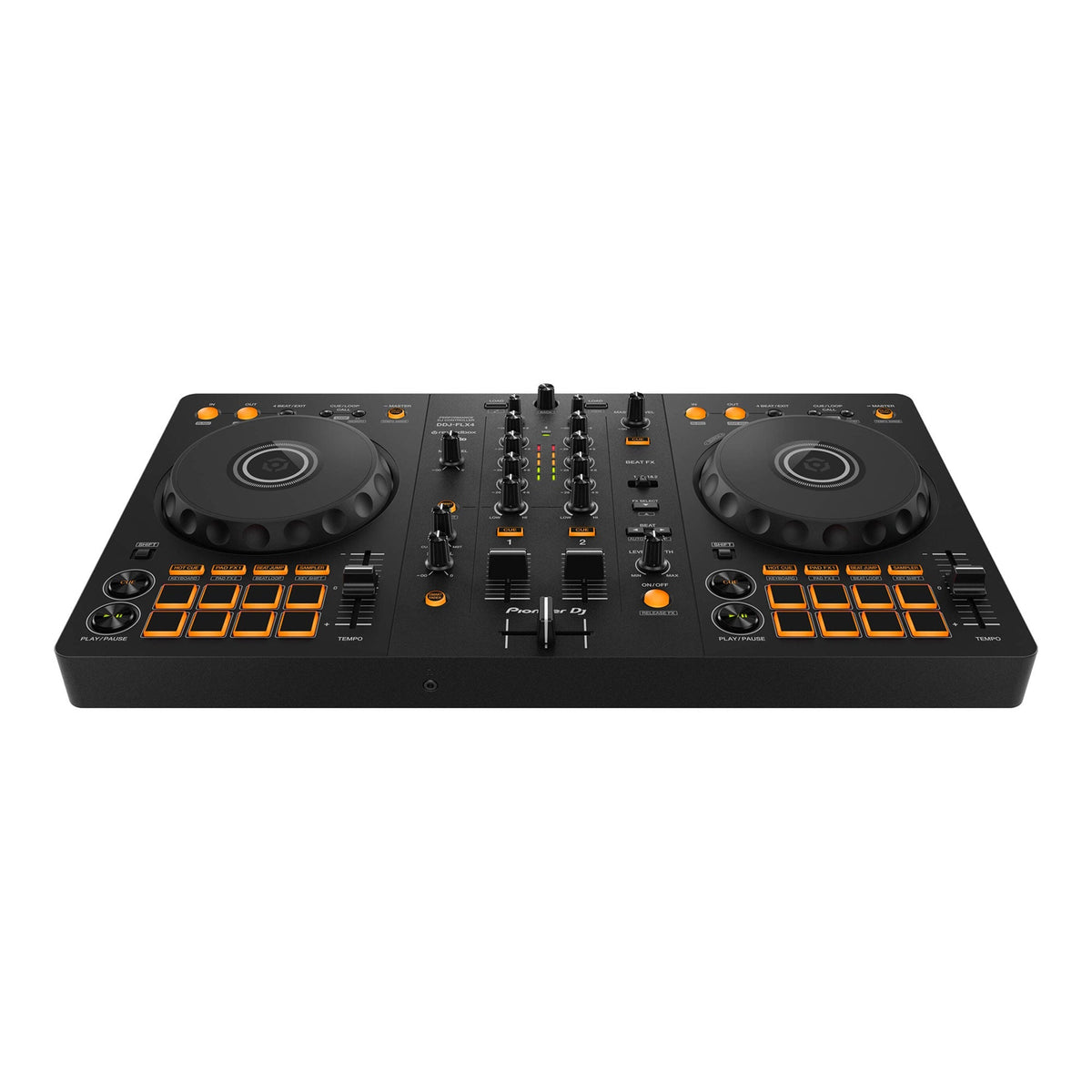 Pioneer DJ DDJ-FLX4 2-Channel DJ Controller + Icon Pro Audio HP200 Headphones + JTS TM-929 Dynamic Microphone