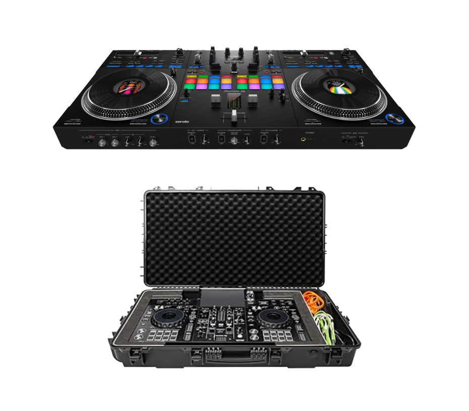 Pioneer DJ DDJ-REV7 2-Channel Serato DJ Pro Controller + Magma FLXGUARD DJ Controller Trolley