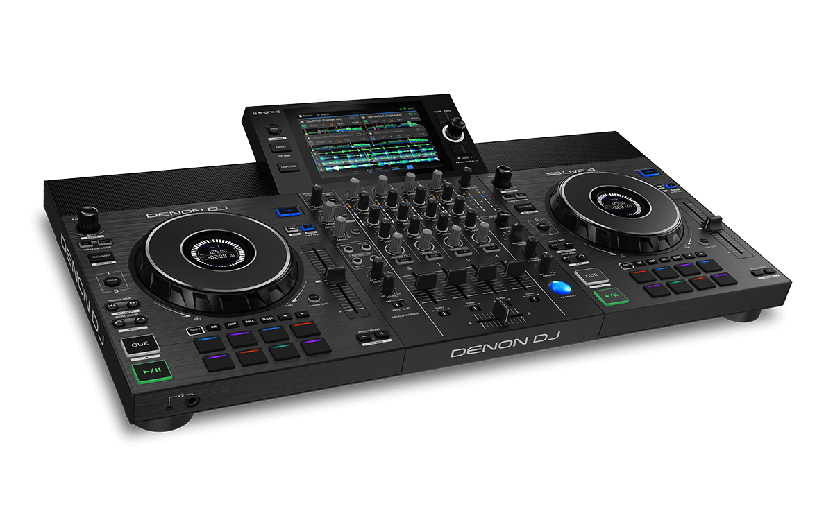 Denon DJ SC Live 4-Standalone Controller + Magma FLXGUARD DJ Controller Trolley