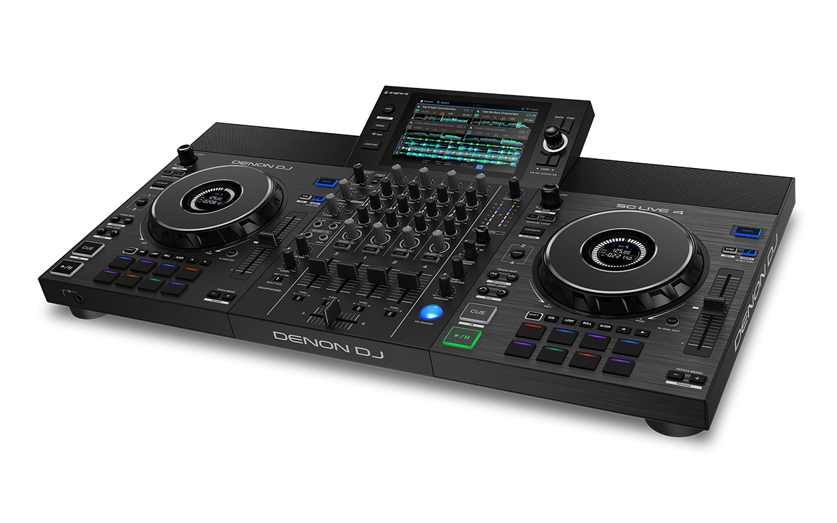 Denon DJ SC Live 4-Standalone Controller + Magma FLXGUARD DJ Controller Trolley