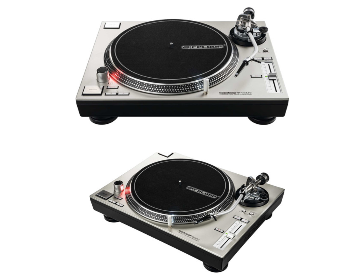 Reloop RP-7000 MK2 Upper Torque Turntable System Silver, Pair (Open Box)