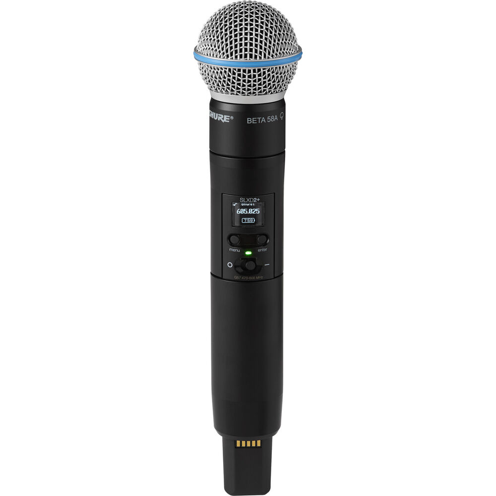 Shure SLXD24+/B58 Digital Wireless Handheld Microphone System with Beta 58A Capsule (G57: 470 to 608 MHz)