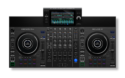 Denon DJ SC Live 4-Standalone Controller, 4-Channel Mixer, Amazon Music Unlimited Streaming, Wi-Fi, Speakers, Serato DJ & Virtual DJ Compatible