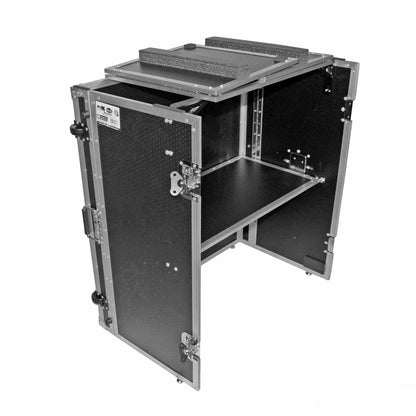 ProX Transformer Series Fold-Away DJ Performance Desk Facade with Wheels