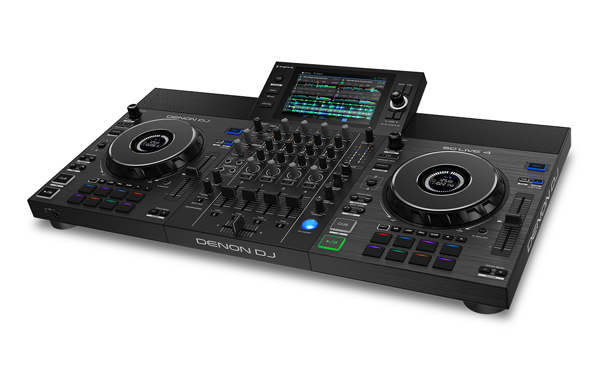 Denon DJ SC Live 4-Standalone Controller, 4-Channel Mixer, Amazon Music Unlimited Streaming, Wi-Fi, Speakers, Serato DJ & Virtual DJ Compatible
