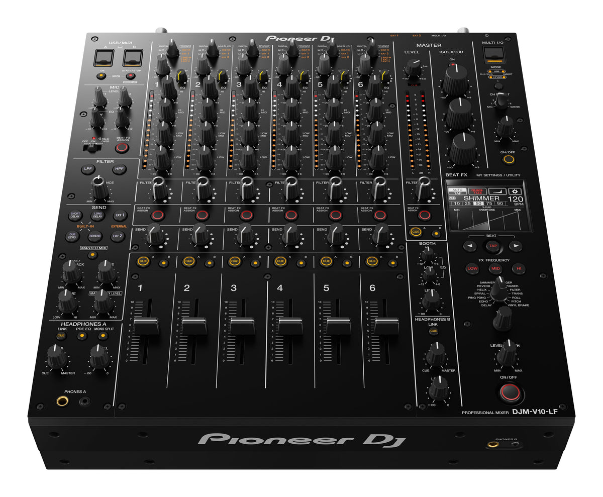 Pioneer DJ DJM-V10-LF Long Fader Creative-style 6-channel  DJ Mixer (Open Box)