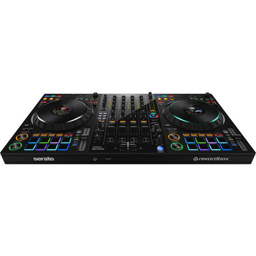 Pioneer DJ DDJ-FLX10 + Odyssey 810GSFLX10M I-Board Flight Case with Glide Style Laptop Platform and Wheels